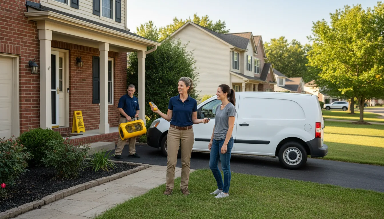 Residential water damage restoration in Foxworth, MS